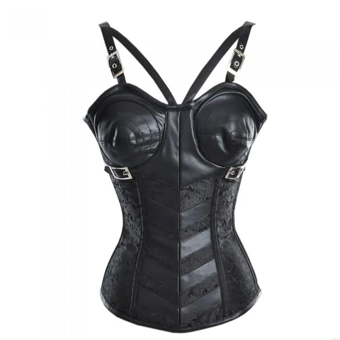 Silk bustiers for a luxurious and smooth feelMisse Overbust Corset With Shoulder Straps