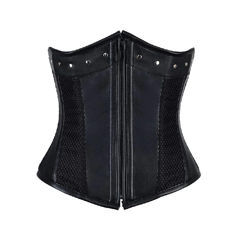 Burlesque - inspired bustiers for a performance lookLizanne Faux Leather Gothic Underbust Corset