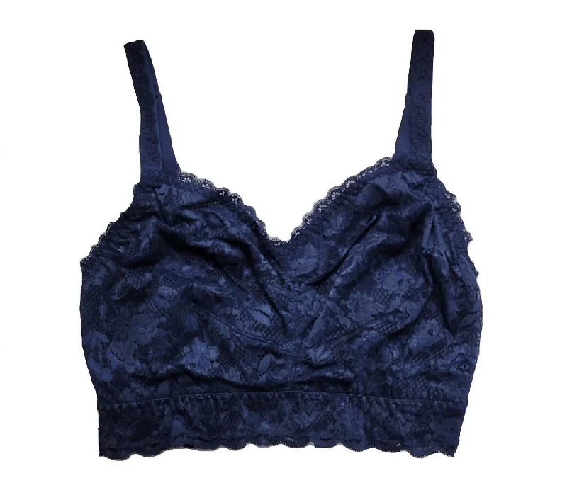 Women's Corset Style LingerieWomen's Corset Style LingerieWomen's Never Say Never Ultra Curvy Sweetie Bralette In Navy Blue