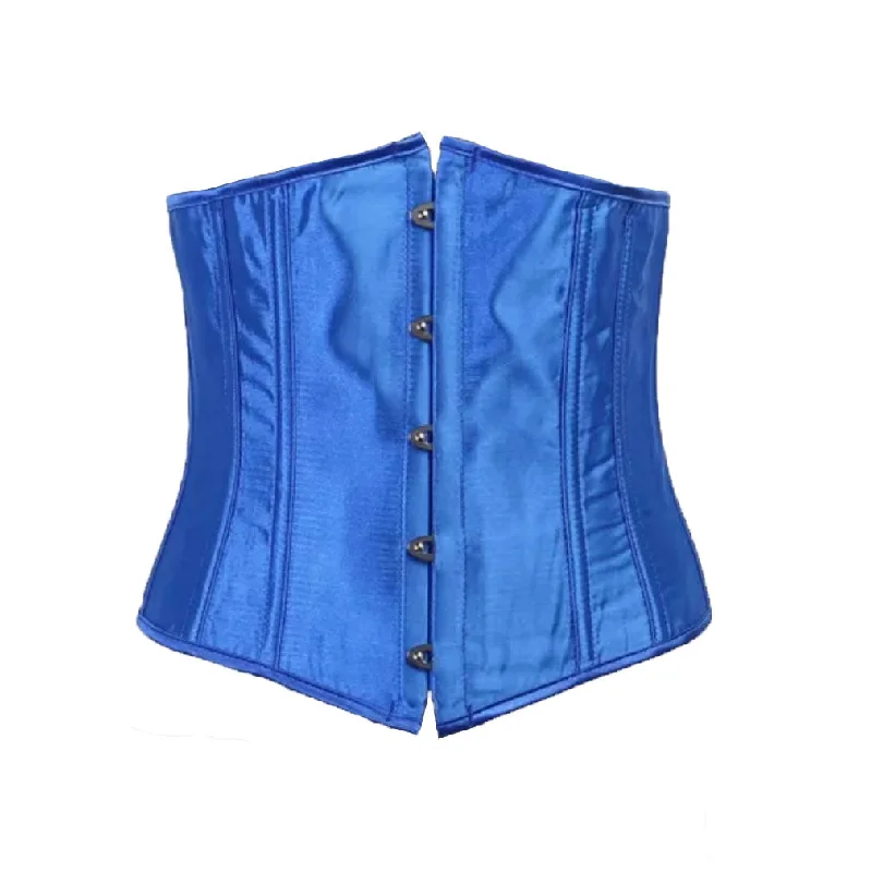 Floral - patterned corsets for a romantic and spring - like feelRoyal Blue Satin Underbust Corset
