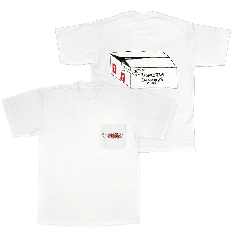 Women's embroidered t shirt Tigers Jaw - Package Pocket Tee Shirt