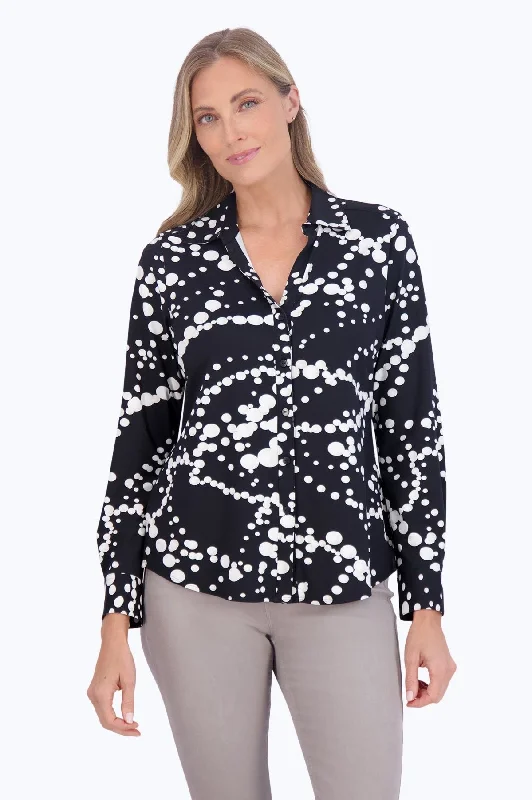 Women's easy - care long sleeve microfiber shirt Nike long sleeve performance shirtsMary Draped Pearls Jersey Long Sleeve Shirt Women's easy - care long sleeve microfiber shirt Nike long sleeve performance shirtsMary Draped Pearls Jersey Long Sleeve Shirt