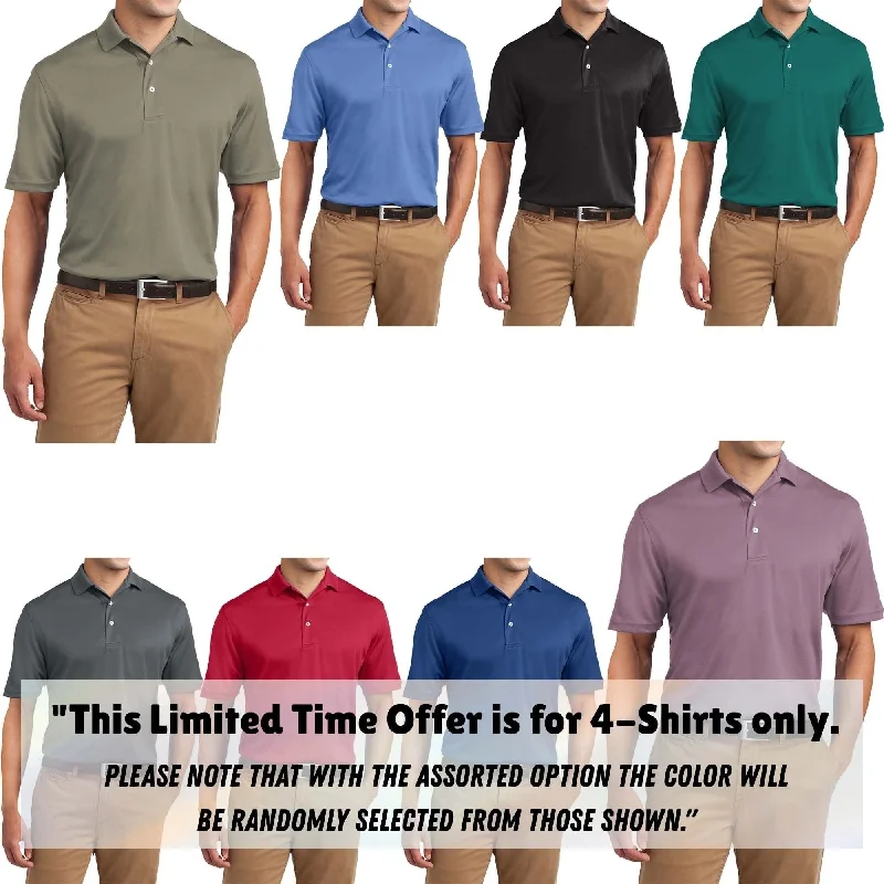 Men's Stretch - Fabric Casual Shirts in Navy Blue for a Comfortable and Flexible Fit4Piece Mens Casual Fit Short Sleeve Golf Shirt Breathable Knit Cotton Blend Men's Stretch - Fabric Casual Shirts in Navy Blue for a Comfortable and Flexible Fit4Piece Mens Casual Fit Short Sleeve Golf Shirt Breathable Knit Cotton Blend