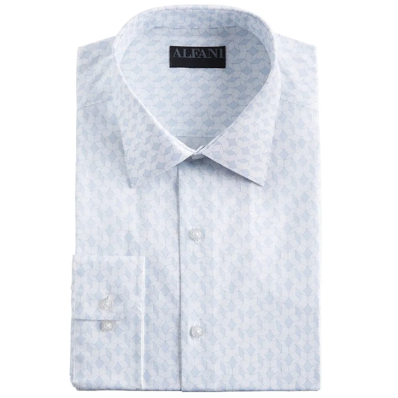 Men's Stretch - Fabric Casual Shirts in Navy Blue for a Comfortable and Flexible FitAlfani Men's Performance Stretch Abstract Cube Dress Shirt 18x34-35 Men's Stretch - Fabric Casual Shirts in Navy Blue for a Comfortable and Flexible FitAlfani Men's Performance Stretch Abstract Cube Dress Shirt 18x34-35