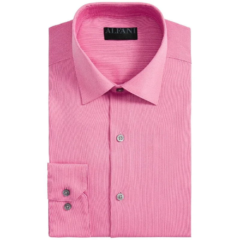 Men's Wrinkle - Resistant Polyester Blend Casual Shirts for Easy Travel and MaintenanceAlfaTech by Alfani Men's Bedford Cord Dress Shirt Pink Size15.5x32-33 - 15x32-33 Men's Wrinkle - Resistant Polyester Blend Casual Shirts for Easy Travel and MaintenanceAlfaTech by Alfani Men's Bedford Cord Dress Shirt Pink Size15.5x32-33 - 15x32-33