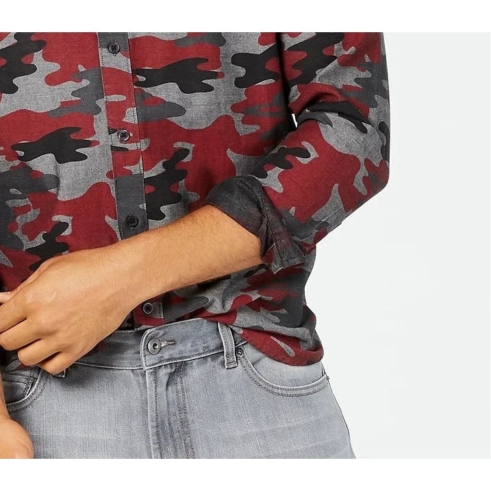 Men's Shearling - Lined Collar Casual Shirts in Brown for a Rustic and Warm AppealAmerican Rag Men's Camo Shirt Red Men's Shearling - Lined Collar Casual Shirts in Brown for a Rustic and Warm AppealAmerican Rag Men's Camo Shirt Red