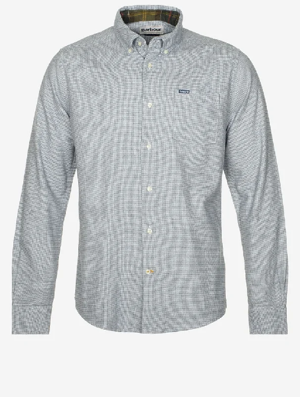 Men's Organic Cotton Casual Shirts with a Soft Handfeel for Everyday ComfortTurner Tailored Houndstooth Shirt Navy