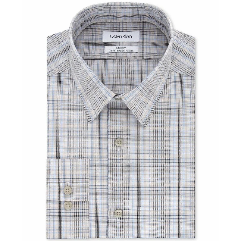 Men's Stretch - Fabric Casual Shirts in Navy Blue for a Comfortable and Flexible FitCalvin Klein Men's Slim-Fit Plaid Dress Shirt Beige 17-34-35 Men's Stretch - Fabric Casual Shirts in Navy Blue for a Comfortable and Flexible FitCalvin Klein Men's Slim-Fit Plaid Dress Shirt Beige 17-34-35