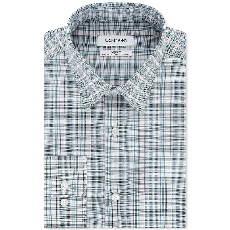 Men's Stretch - Fabric Casual Shirts in Navy Blue for a Comfortable and Flexible FitCalvin Klein Men's Steel Regular-Fit Check Dress Shirt Green 34-35 Men's Stretch - Fabric Casual Shirts in Navy Blue for a Comfortable and Flexible FitCalvin Klein Men's Steel Regular-Fit Check Dress Shirt Green 34-35