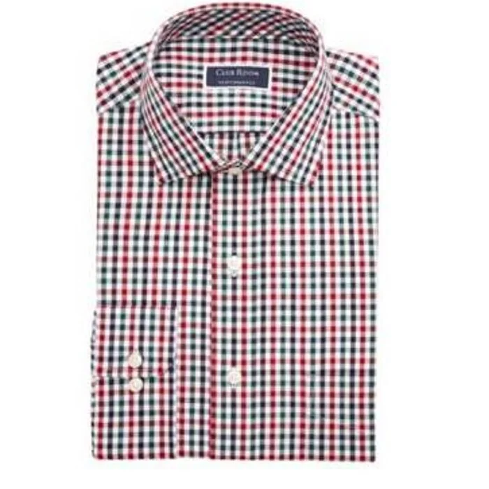 Men's Graphic - Printed Casual Shirts with Pop - Culture References for a Fun and Stylish LookClub Room Men's Classic-Fit Stretch Wrinkle-Resistant Gingham Dress Shirt Red 17x34-35 Men's Graphic - Printed Casual Shirts with Pop - Culture References for a Fun and Stylish LookClub Room Men's Classic-Fit Stretch Wrinkle-Resistant Gingham Dress Shirt Red 17x34-35
