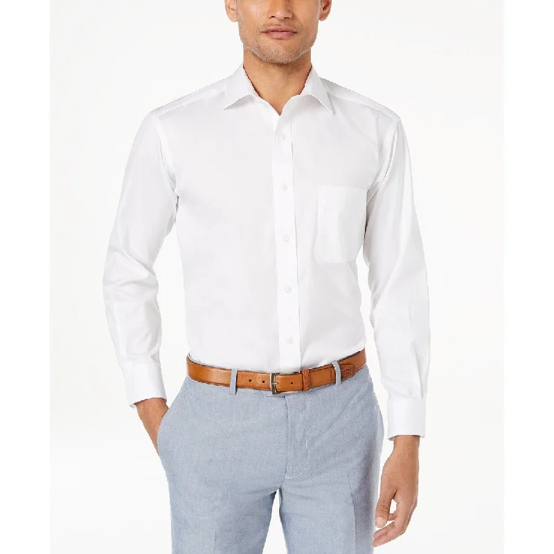 Men's Sustainable Recycled Material Casual Shirts for Eco - Conscious ConsumersClub Room Men's Slim-Fit Solid Dress Shirt White Size16.5 x 32-33 Men's Sustainable Recycled Material Casual Shirts for Eco - Conscious ConsumersClub Room Men's Slim-Fit Solid Dress Shirt White Size16.5 x 32-33