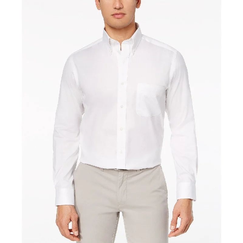 Men's Short - Sleeve Linen Casual Shirts in Light Khaki for a Breathable Summer OptionClub Room Men's Wrinkle-Resistant Pinpoint Dress Shirt White Size34-35 - 34-35 Men's Short - Sleeve Linen Casual Shirts in Light Khaki for a Breathable Summer OptionClub Room Men's Wrinkle-Resistant Pinpoint Dress Shirt White Size34-35 - 34-35