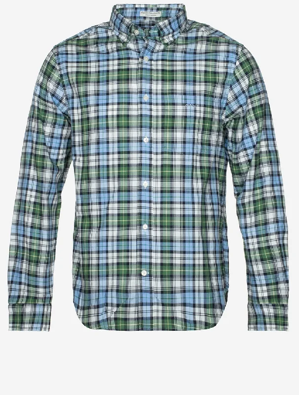 Men's Short - Sleeve Linen Casual Shirts in Light Khaki for a Breathable Summer OptionRegular Archive Oxford Check Shirt Clear Sky Men's Short - Sleeve Linen Casual Shirts in Light Khaki for a Breathable Summer OptionRegular Archive Oxford Check Shirt Clear Sky