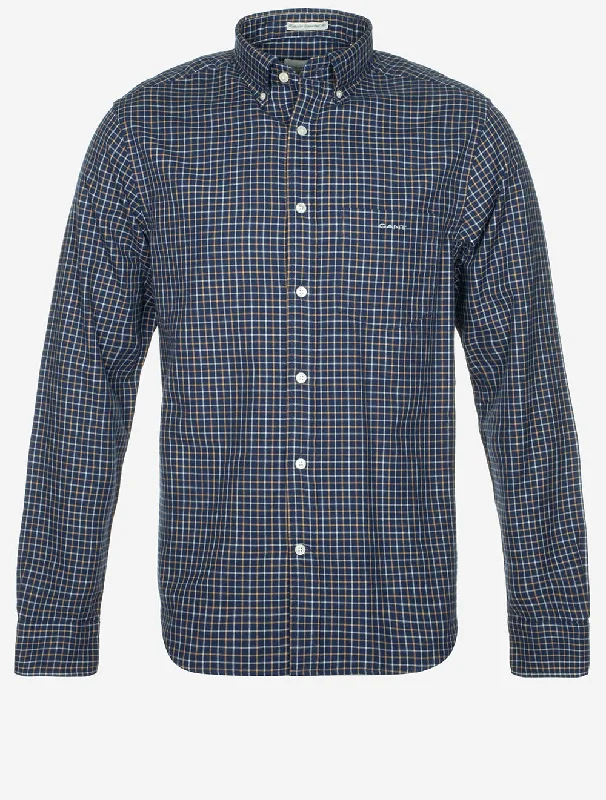 Men's Moisture - Wicking Performance Fabric Casual Shirts for Outdoor ActivitiesRegular Jaspe Tattersall Plaid Shirt Persian Blue Men's Moisture - Wicking Performance Fabric Casual Shirts for Outdoor ActivitiesRegular Jaspe Tattersall Plaid Shirt Persian Blue