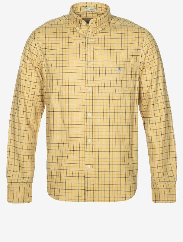 Men's Distressed Denim Casual Shirts with Frayed Edges for a Trendy and Rugged LookRegular Tattersall Twill Shirt Burnt Wheat Men's Distressed Denim Casual Shirts with Frayed Edges for a Trendy and Rugged LookRegular Tattersall Twill Shirt Burnt Wheat