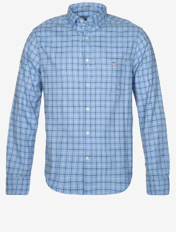 Men's Button - Down Oxford Casual Shirts in Crisp White for a Classic and Versatile StyleRegular Tattersall Twill Shirt Clear Sky Men's Button - Down Oxford Casual Shirts in Crisp White for a Classic and Versatile StyleRegular Tattersall Twill Shirt Clear Sky