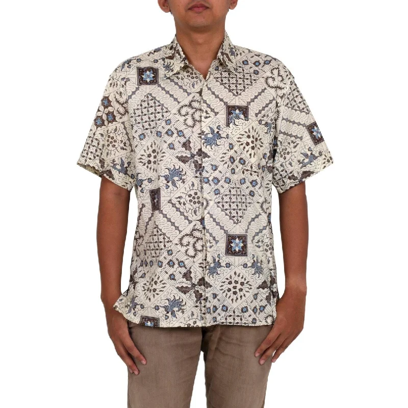 Men's Graphic - Printed Casual Shirts with Pop - Culture References for a Fun and Stylish LookHandmade Javanese Batik Cotton Shirt (Indonesia) Men's Graphic - Printed Casual Shirts with Pop - Culture References for a Fun and Stylish LookHandmade Javanese Batik Cotton Shirt (Indonesia)