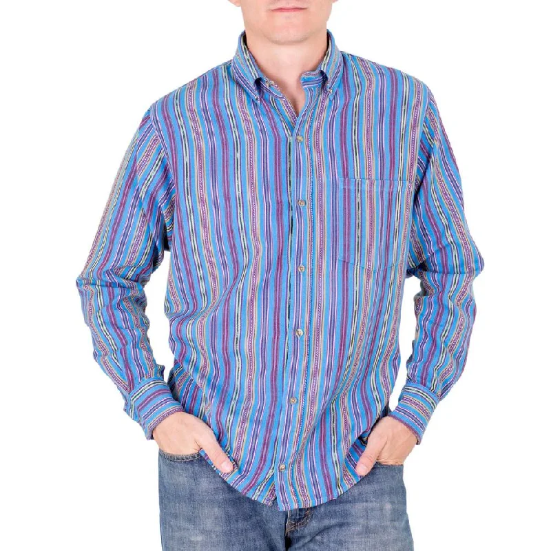 Men's Short - Sleeve Linen Casual Shirts in Light Khaki for a Breathable Summer OptionHandmade Men's Cotton 'Magic of Panajachel' Shirt (Guatemala) Men's Short - Sleeve Linen Casual Shirts in Light Khaki for a Breathable Summer OptionHandmade Men's Cotton 'Magic of Panajachel' Shirt (Guatemala)
