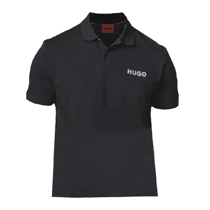 Men's Wrinkle - Resistant Polyester Blend Casual Shirts for Easy Travel and MaintenanceHugo Boss Drocholo 001-Black Men's Wrinkle - Resistant Polyester Blend Casual Shirts for Easy Travel and MaintenanceHugo Boss Drocholo 001-Black
