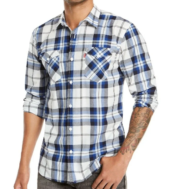 Men's Moisture - Wicking Performance Fabric Casual Shirts for Outdoor ActivitiesLevi's Men's Clemente Regular-Fit Plaid Shirt White Medium Men's Moisture - Wicking Performance Fabric Casual Shirts for Outdoor ActivitiesLevi's Men's Clemente Regular-Fit Plaid Shirt White Medium