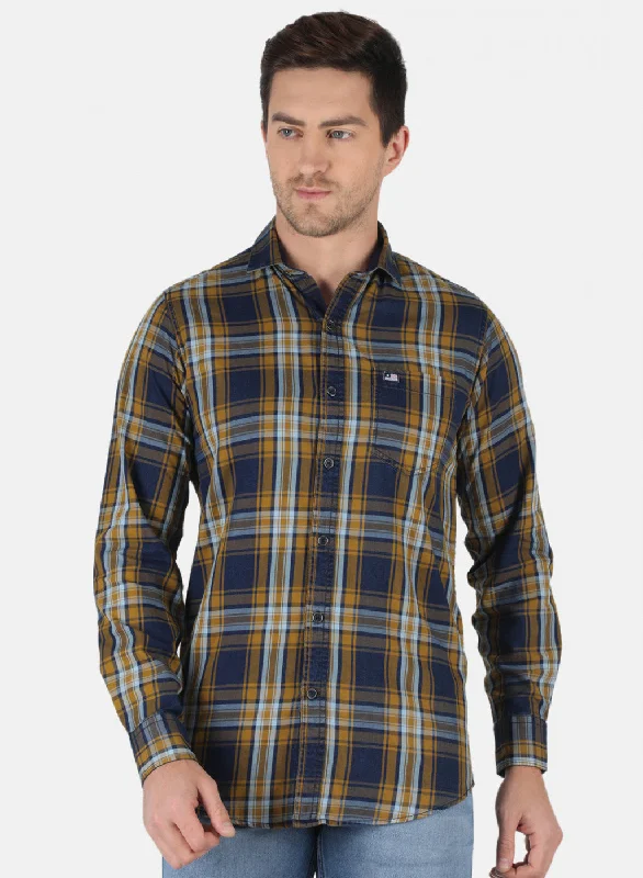 Men's Short - Sleeve Linen Casual Shirts in Light Khaki for a Breathable Summer OptionMen Mustard Check Shirt Men's Short - Sleeve Linen Casual Shirts in Light Khaki for a Breathable Summer OptionMen Mustard Check Shirt