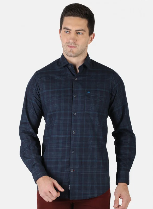 Men's Tailored Fit Checkered Casual Shirts in Multicolor for a Smart - Casual EnsembleMen NAvy Blue Check Shirt Men's Tailored Fit Checkered Casual Shirts in Multicolor for a Smart - Casual EnsembleMen NAvy Blue Check Shirt