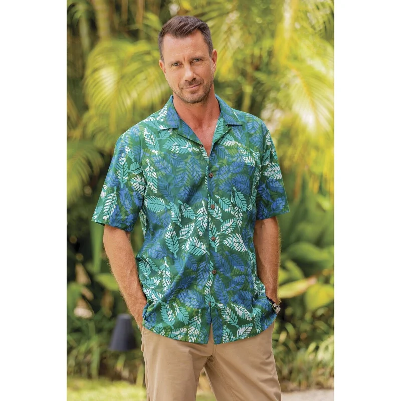 Men's Organic Cotton Casual Shirts with a Soft Handfeel for Everyday ComfortNovica Green Leaf Shadows Men'S Cotton Shirt Men's Organic Cotton Casual Shirts with a Soft Handfeel for Everyday ComfortNovica Green Leaf Shadows Men'S Cotton Shirt