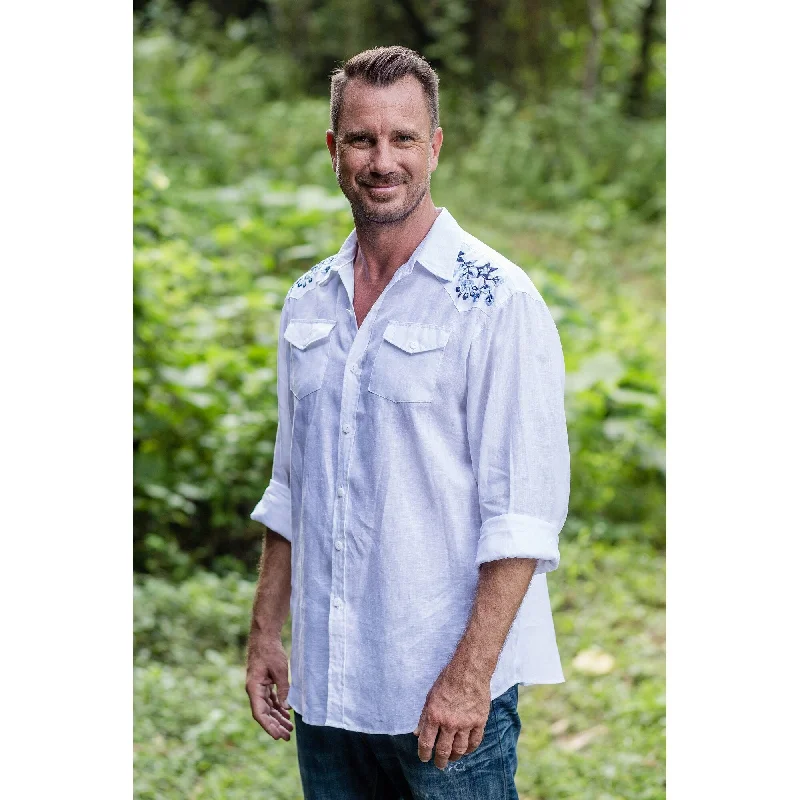Men's Shearling - Lined Collar Casual Shirts in Brown for a Rustic and Warm AppealNovica Handmade Calm Under Pressure Mens Hand-Embroidered Linen Shirt Men's Shearling - Lined Collar Casual Shirts in Brown for a Rustic and Warm AppealNovica Handmade Calm Under Pressure Mens Hand-Embroidered Linen Shirt