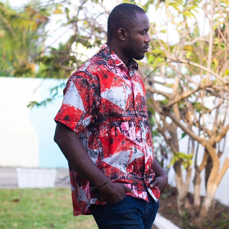 Men's Sustainable Recycled Material Casual Shirts for Eco - Conscious ConsumersNovica Handmade Orange Splash Mens Cotton Shirt Men's Sustainable Recycled Material Casual Shirts for Eco - Conscious ConsumersNovica Handmade Orange Splash Mens Cotton Shirt