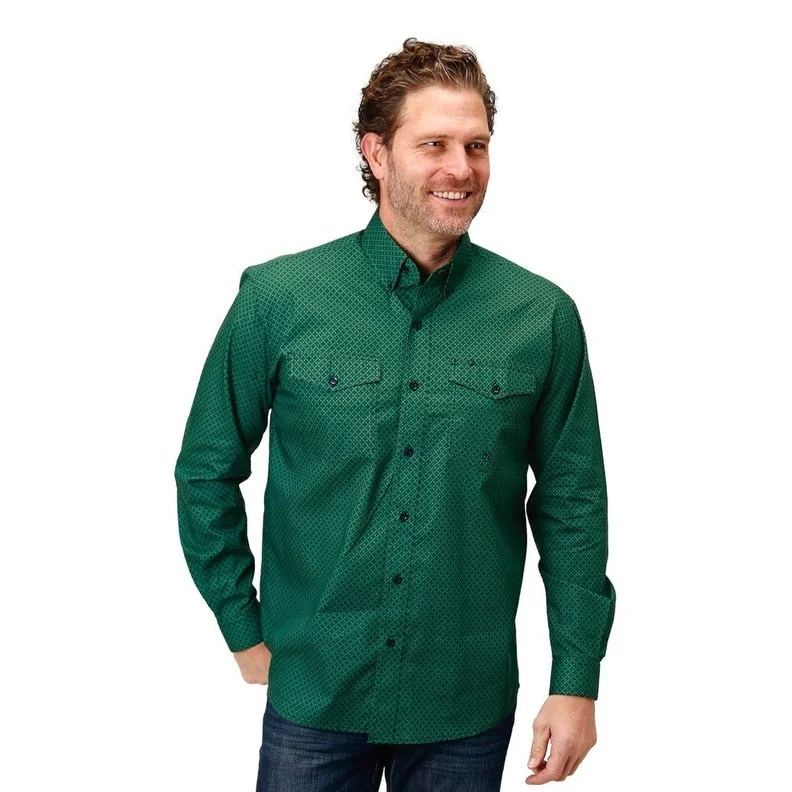 Men's Embroidered Detail Casual Shirts in Beige for a Touch of EleganceRoper Western Shirt Mens L/S Four Leaf Print Green 03-001-0325-1003 GR Men's Embroidered Detail Casual Shirts in Beige for a Touch of EleganceRoper Western Shirt Mens L/S Four Leaf Print Green 03-001-0325-1003 GR