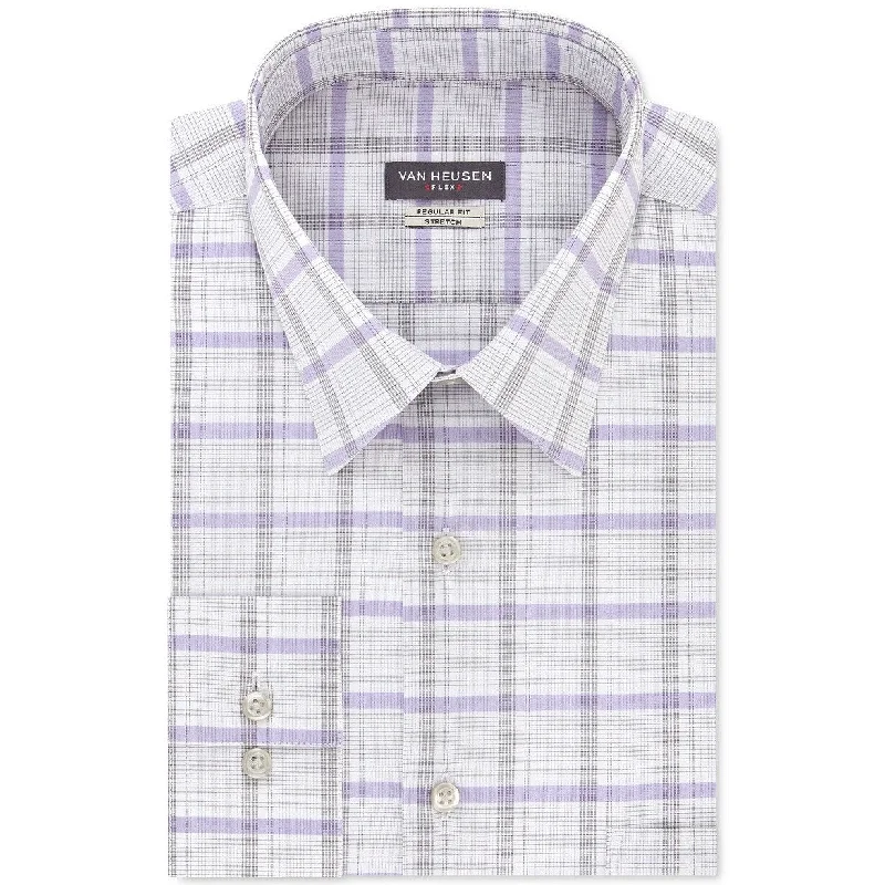 Men's Tailored Fit Checkered Casual Shirts in Multicolor for a Smart - Casual EnsembleVan Heusen Men's Classic/Regular-Fit Stretch Flex Check Dress Shirt Gray 16-32-33 Men's Tailored Fit Checkered Casual Shirts in Multicolor for a Smart - Casual EnsembleVan Heusen Men's Classic/Regular-Fit Stretch Flex Check Dress Shirt Gray 16-32-33