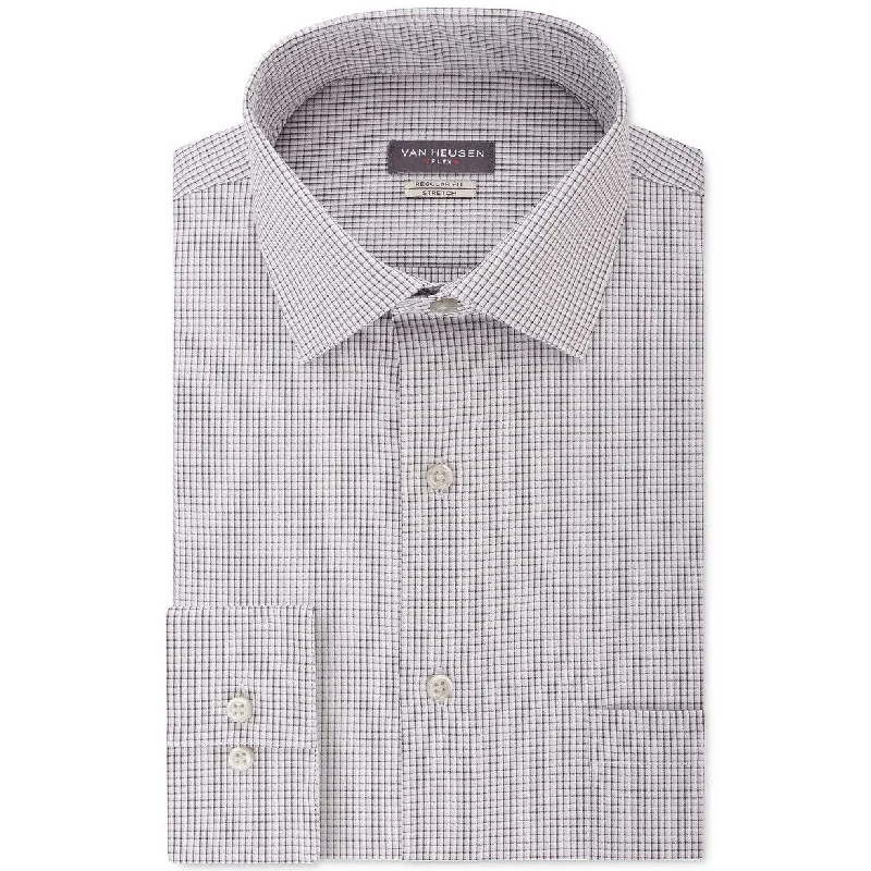 Men's Sustainable Recycled Material Casual Shirts for Eco - Conscious ConsumersVan Heusen Men's Flex Stretch Check Dress Shirt Gray 15-32-33 Men's Sustainable Recycled Material Casual Shirts for Eco - Conscious ConsumersVan Heusen Men's Flex Stretch Check Dress Shirt Gray 15-32-33