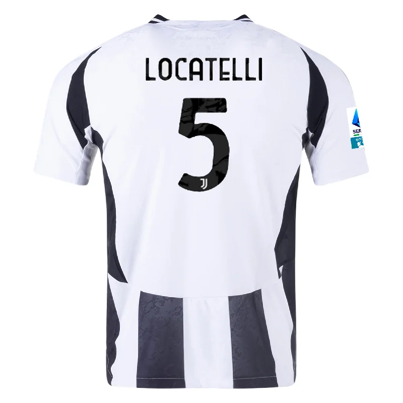 Men's Custom - Printed Baseball Jerseys with Player Names and Numbers for Personalized Styleadidas Juventus Authentic Manuel Locatelli Home Jersey w/ Serie A Patch 24/25 (White/Black) Men's Custom - Printed Baseball Jerseys with Player Names and Numbers for Personalized Styleadidas Juventus Authentic Manuel Locatelli Home Jersey w/ Serie A Patch 24/25 (White/Black)