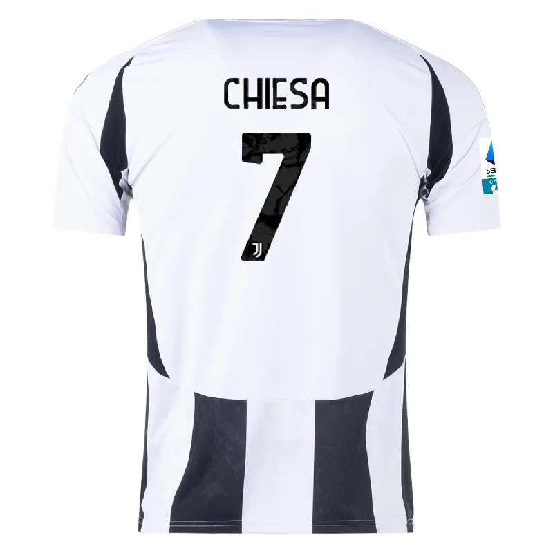 Men's Vintage American Football Jerseys of Legendary Teams for Collectors and Fansadidas Juventus Federico Chiesa Home Jersey w/ Serie A Patch 24/25 (White/Black)