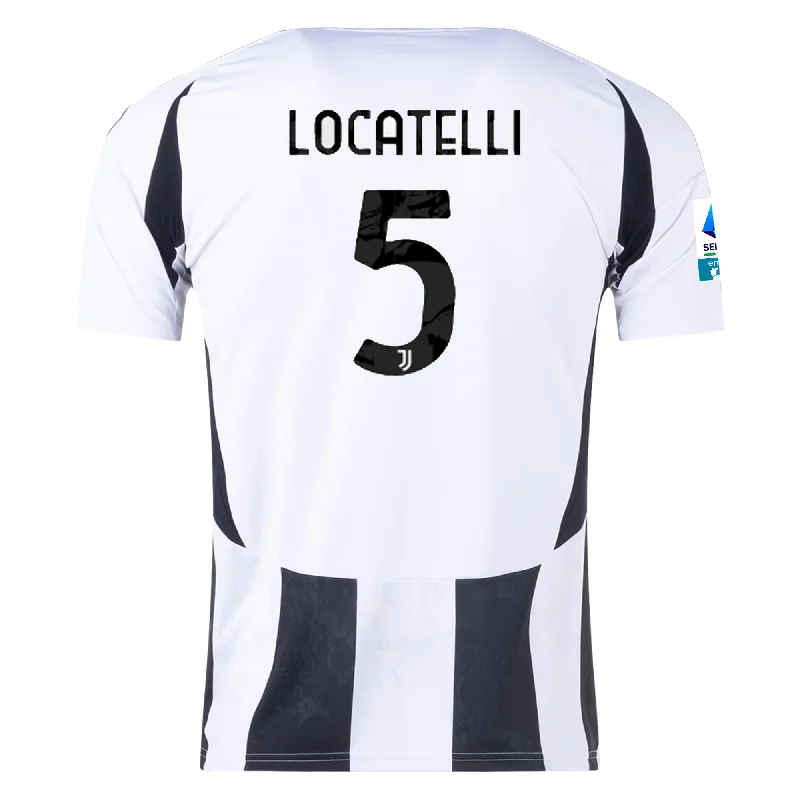Men's Sustainable Organic Cotton Rugby Jerseys for Eco - Conscious Sports Enthusiastsadidas Juventus Manuel Locatelli Home Jersey w/ Serie A Patch 24/25 (White/Black)