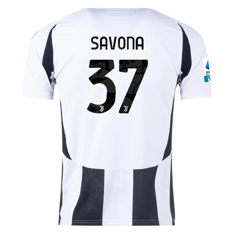 Men's NBA Authentic Team Jerseys in Official Team Colors for True Basketball Fansadidas Juventus Nicolò Savona Home Jersey w/ Serie A Patch 24/25 (White/Black)