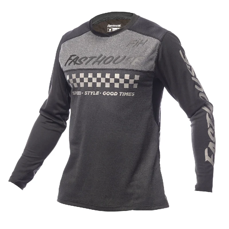 Men's Retro Hockey Jerseys with Classic Stripes and Logos for a Nostalgic Hockey AestheticAlloy Mesa LS Jersey - Heather Charcoal/Black