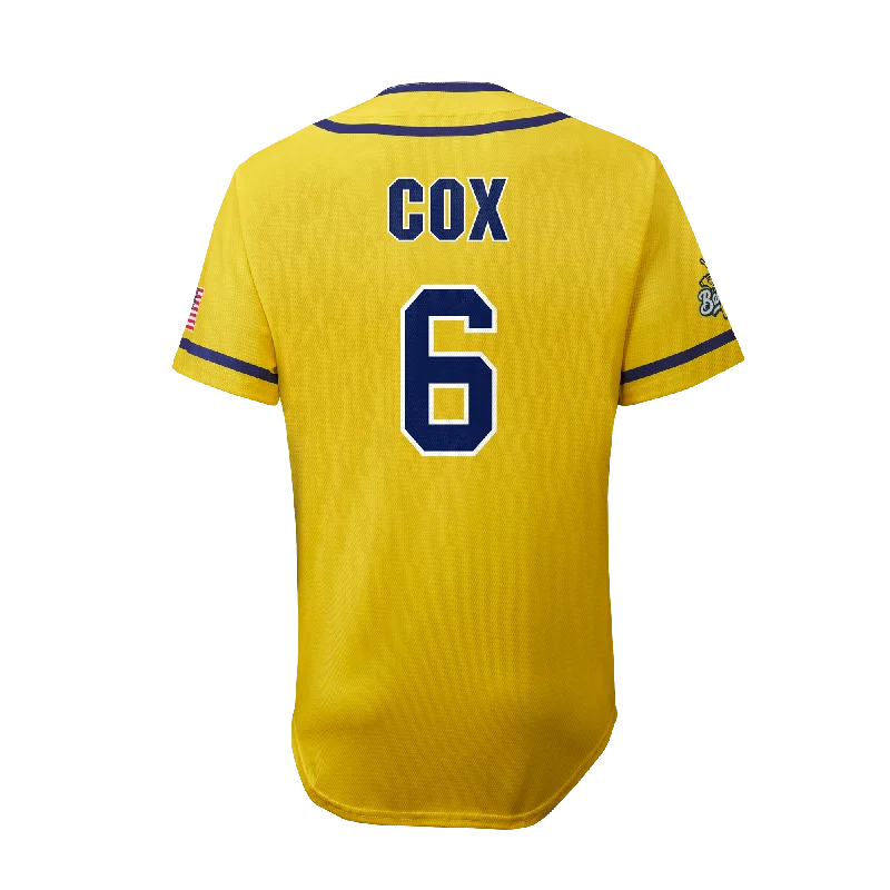 Men's Breathable Polyester Running Jerseys in Bright Neon Colors for High - Visibility WorkoutsBananas Ryan Cox #6 EvoShield Jersey - Yellow Men's Breathable Polyester Running Jerseys in Bright Neon Colors for High - Visibility WorkoutsBananas Ryan Cox #6 EvoShield Jersey - Yellow