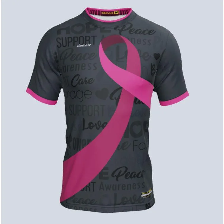 Men's Breathable Polyester Running Jerseys in Bright Neon Colors for High - Visibility WorkoutsCancer Awareness Custom Jersey Men's Breathable Polyester Running Jerseys in Bright Neon Colors for High - Visibility WorkoutsCancer Awareness Custom Jersey