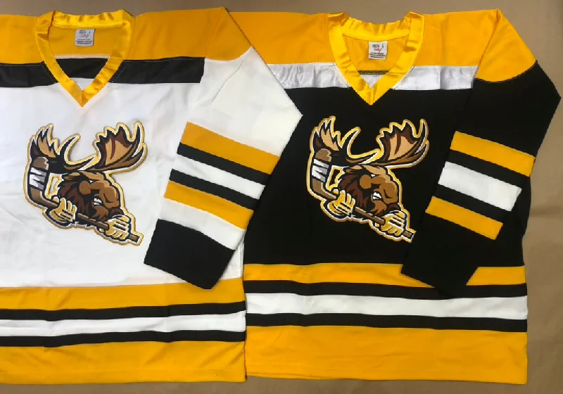 Men's Breathable Polyester Running Jerseys in Bright Neon Colors for High - Visibility WorkoutsCustom Hockey Jerseys with a Moose Embroidered Twill Crest Men's Breathable Polyester Running Jerseys in Bright Neon Colors for High - Visibility WorkoutsCustom Hockey Jerseys with a Moose Embroidered Twill Crest