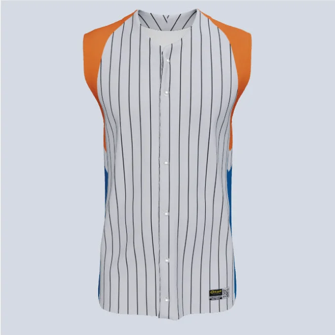 Men's Custom - Embroidered Volleyball Jerseys for Team Uniforms or Personalized GearFull Button Baseball Legend Custom Sleeveless Jersey Men's Custom - Embroidered Volleyball Jerseys for Team Uniforms or Personalized GearFull Button Baseball Legend Custom Sleeveless Jersey