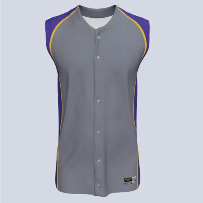 Men's Sustainable Organic Cotton Rugby Jerseys for Eco - Conscious Sports EnthusiastsFull Button Baseball Slam Custom Sleeveless Jersey Men's Sustainable Organic Cotton Rugby Jerseys for Eco - Conscious Sports EnthusiastsFull Button Baseball Slam Custom Sleeveless Jersey