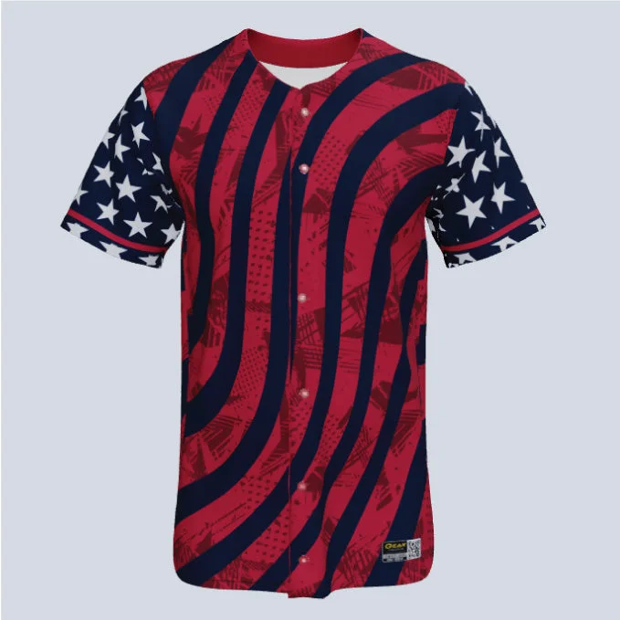 Men's Cycling Jerseys with Reflective Stripes for Safe and Stylish Rides at NightFull Button Baseball America Custom Jersey Men's Cycling Jerseys with Reflective Stripes for Safe and Stylish Rides at NightFull Button Baseball America Custom Jersey