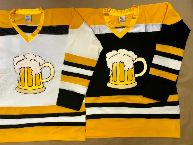 Men's Limited - Release American Football Jerseys of Rookie Stars for Early Adopters and FansCustom Hockey Jerseys with a Beer Mug Twill Logo Men's Limited - Release American Football Jerseys of Rookie Stars for Early Adopters and FansCustom Hockey Jerseys with a Beer Mug Twill Logo