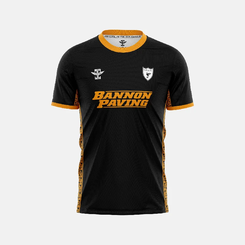Men's Throwback Tennis Jerseys Inspired by Iconic Matches and PlayersFlatley FC Black Jersey Men's Throwback Tennis Jerseys Inspired by Iconic Matches and PlayersFlatley FC Black Jersey