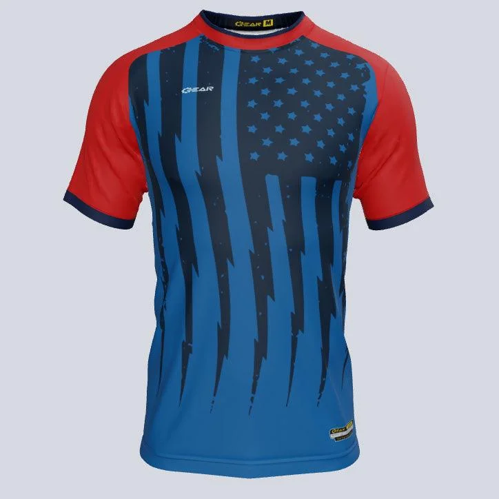 Men's Custom - Embroidered Volleyball Jerseys for Team Uniforms or Personalized GearFreedom Custom USA Jersey Men's Custom - Embroidered Volleyball Jerseys for Team Uniforms or Personalized GearFreedom Custom USA Jersey