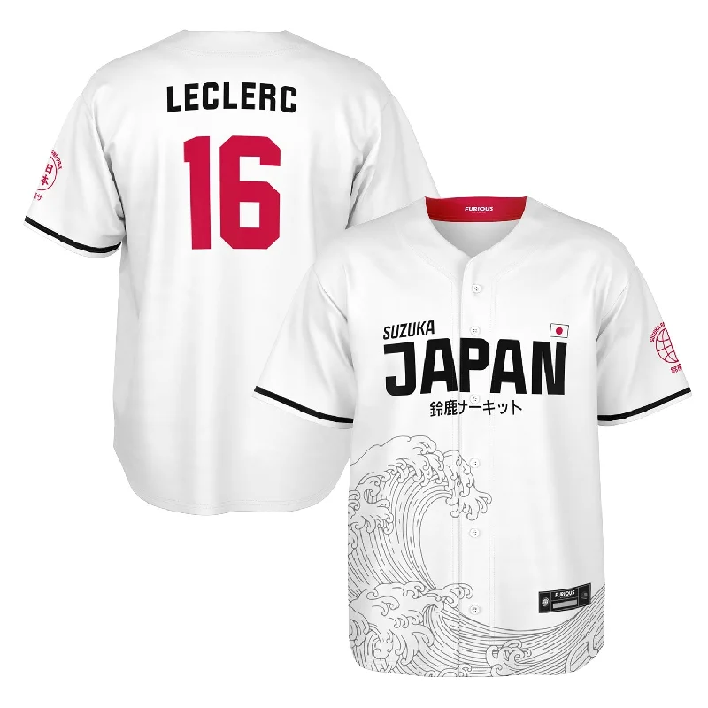 Men's Sustainable Organic Cotton Rugby Jerseys for Eco - Conscious Sports EnthusiastsLeclerc - Suzuka "Great Wave" Jersey Men's Sustainable Organic Cotton Rugby Jerseys for Eco - Conscious Sports EnthusiastsLeclerc - Suzuka "Great Wave" Jersey