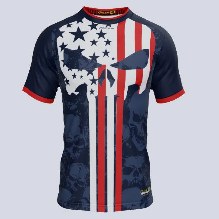 Men's Breathable Polyester Running Jerseys in Bright Neon Colors for High - Visibility WorkoutsLiberty Custom USA Jersey Men's Breathable Polyester Running Jerseys in Bright Neon Colors for High - Visibility WorkoutsLiberty Custom USA Jersey