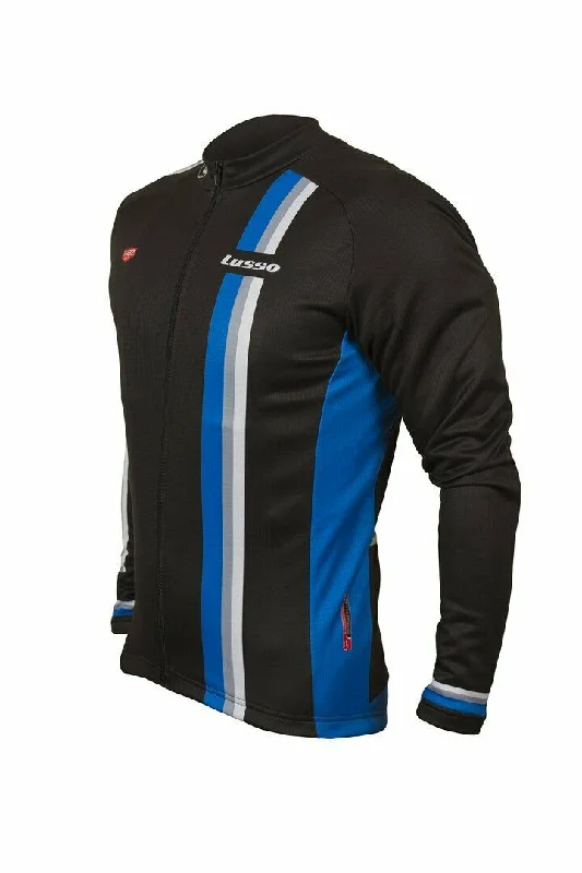 Men's Breathable Polyester Running Jerseys in Bright Neon Colors for High - Visibility WorkoutsLusso Trofeo Mens Long Sleeve Cycling Jersey - Black & Blue - Small Men's Breathable Polyester Running Jerseys in Bright Neon Colors for High - Visibility WorkoutsLusso Trofeo Mens Long Sleeve Cycling Jersey - Black & Blue - Small