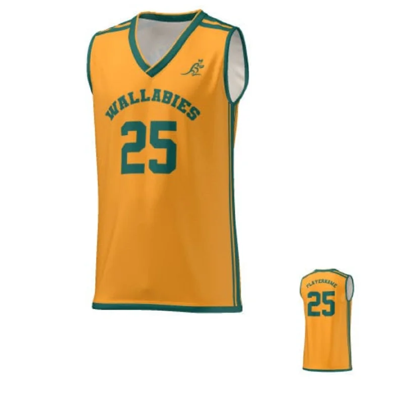 Men's Moisture - Wicking Golf Jerseys with UV Protection for Comfortable Rounds on the CourseWallabies Basketball Jersey Men's Moisture - Wicking Golf Jerseys with UV Protection for Comfortable Rounds on the CourseWallabies Basketball Jersey